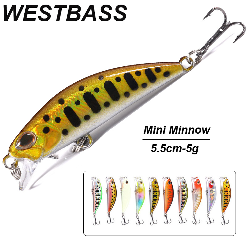 Fishing Lure Crankbait - WESTBASS 1PX مايكرو البلمة إغراء 55