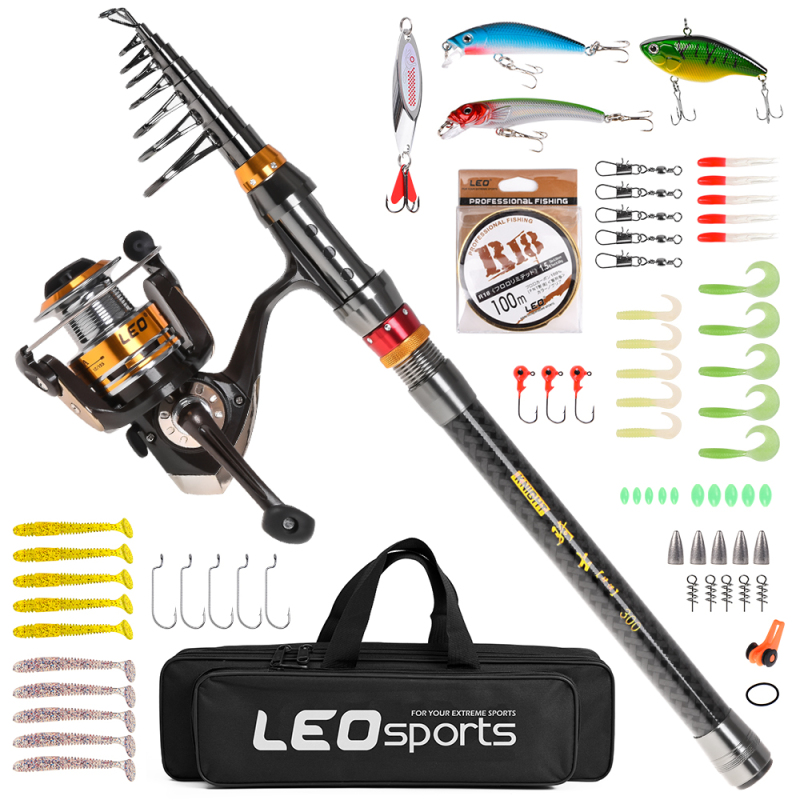 Fishing Lure Jig - صنارة صيد تلسكوبية من ألياف الكربون