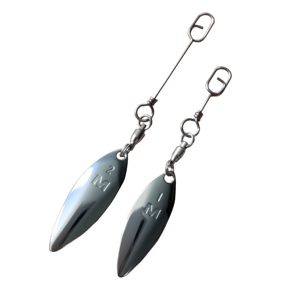 10 قطعة شفرات الصفصاف سبينر ال - مراجعة Fishing Lure Blade Bait وسعره