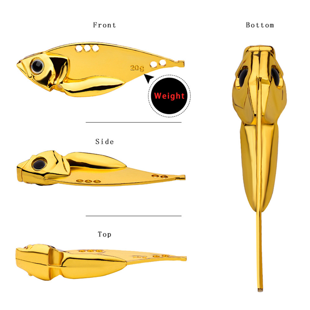 طعم صيد مخصص قابل للنقش على شك - مراجعة Fishing Lure Blade Bait وسعره